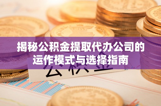 孝感揭秘公积金提取代办公司的运作模式与选择指南