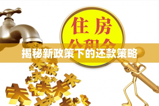 孝感揭秘新政策下的还款策略